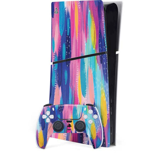 Pink Sparkle Brush Stroke by Etta Vee PlayStation PS5 Skins